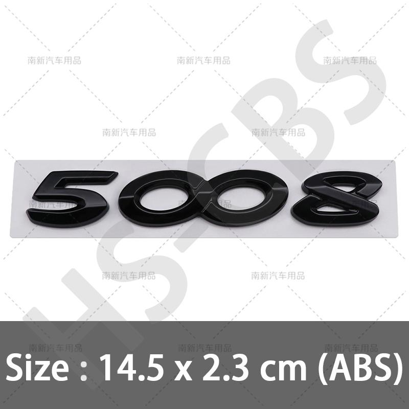 SQOB1 ABS 206 207 301 308 Rear Trunk Logo 307 508 3008 2008 4008 5008 Emblem Badge For Peugeot Car Styling Tailgate Emblem Stickers