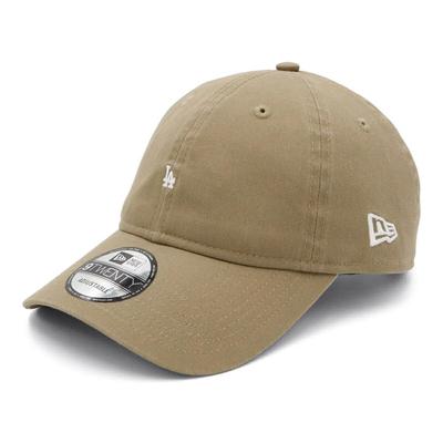 New Era 9Twenty Washed Cotton Micro Logo MLB Los Angeles LA Exclusive To Size Cap, Dodgers, Khaki, ONSPOTZ, M/L