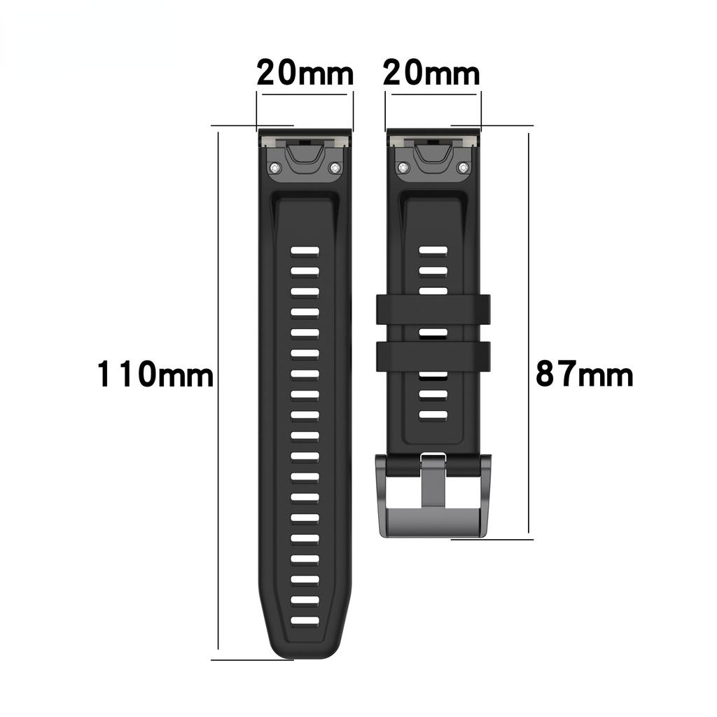 26MM 22MM 20MM Silicone Watch Band Straps For Garmin Fenix 6X 6 6S Pro 7X 7 Easyfit Wristband Fenix 5 5X 5S Plus Smartwatch Bracelet