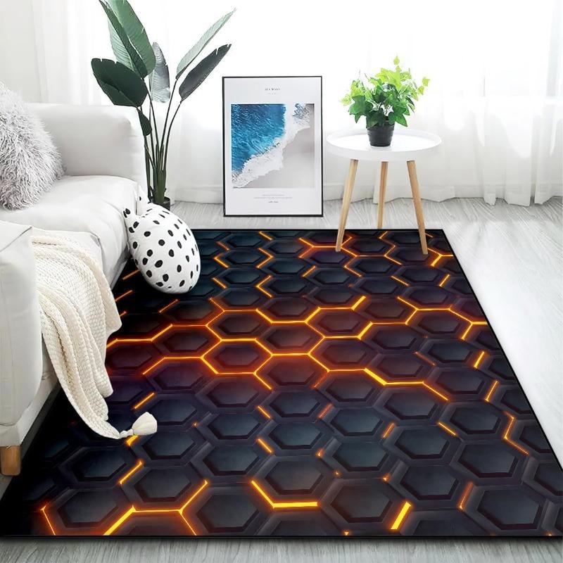 Visual Creative 3D Pattern Carpet for Home Living Room Bedroom Sofa Doormat Decor Large Area Rug Non-slip Floor Mat Very Fashion