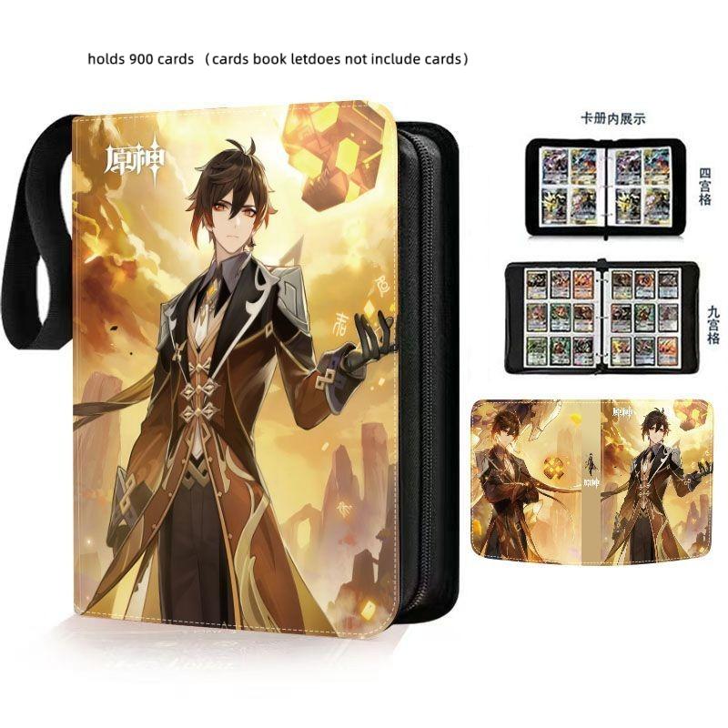 400900 Pcs Card Album Book Anime Genshin Impact Collection Card Zipper Game Cards Sunny Starscout Binder Holder Kids Gifts Toys