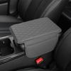 Microfiber Leather Car Armrest Cushion, Console Cover with 2 Pockets, Universal Auto Interior Protector & Pad