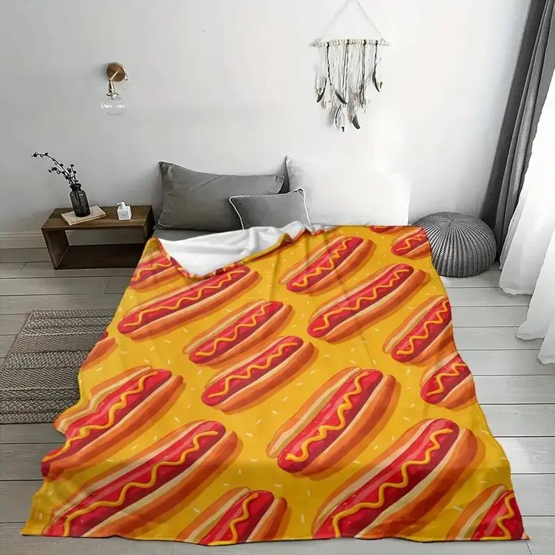 Dog Print Flannel Blanket Suitable for Bed, Office, Home, Camping, Sofa, Comfortable and Warm, Halloween and Christmas