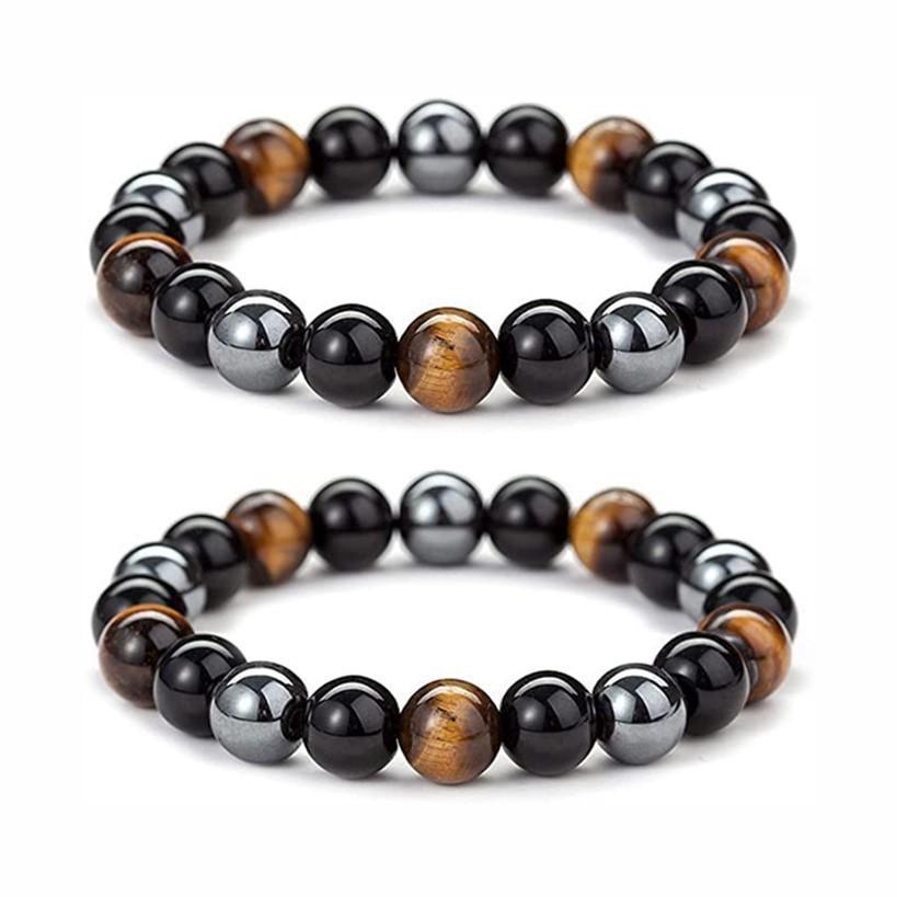 Unisex Tigerauge Stein Perlenarmband - Handgefertigter Modeschmuck