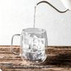 150/250/350ml Heat Resistant Glass Cups Double Wall Glass Coffee Cup with Handle Breakfast Milk Water Cup Clear Juice Beer Cups