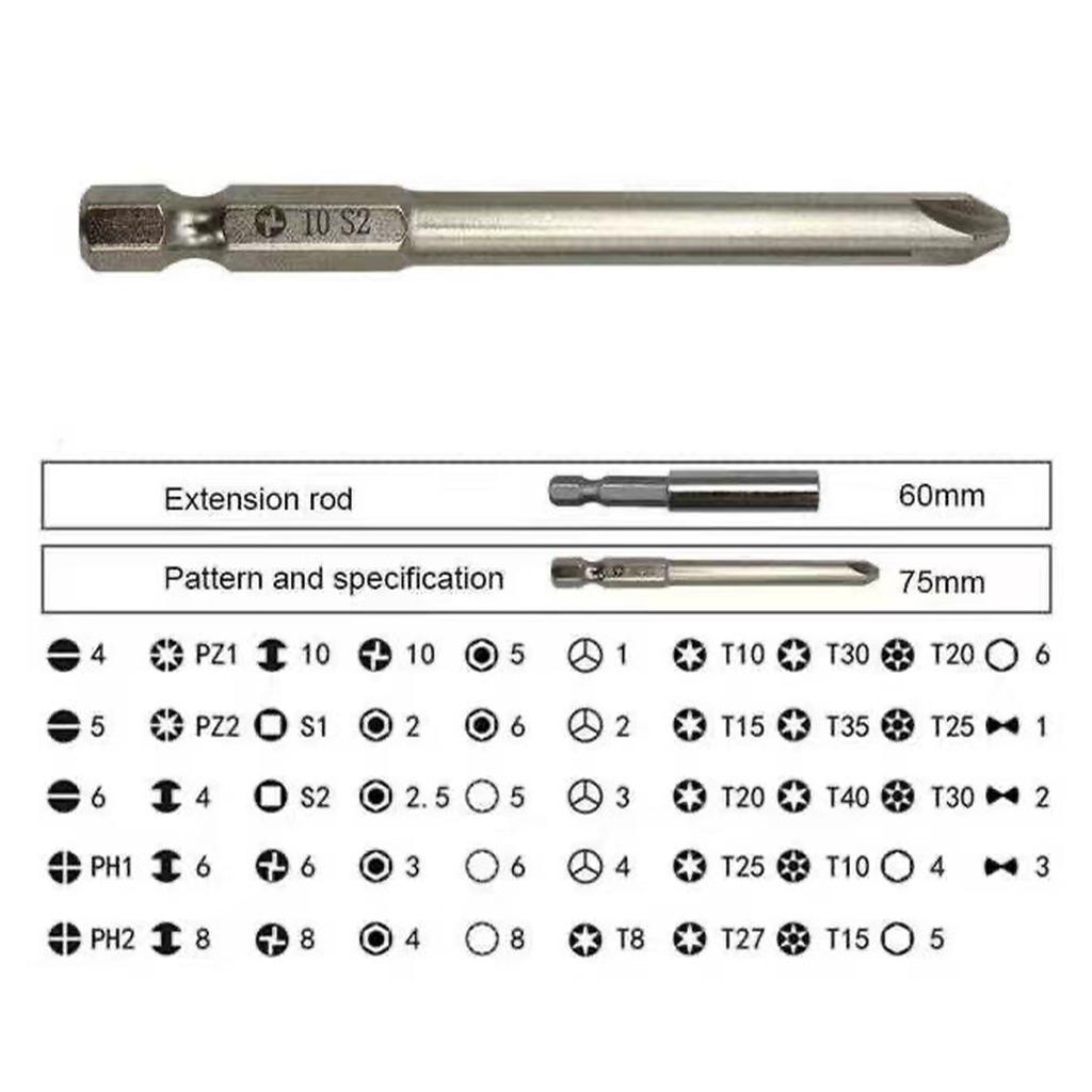 50Pcs Screwdriver Bit Set Security Bit Set Extra Long Magnetic Driver Kit Drill Screwdriver Bit Set Screw Driver Bits