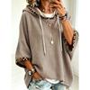Damen Kapuzenpullover in Übergröße, Elegantes Bequemes Einfaches Muster Print, Modisch und Vielseitig