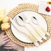 16Pcs Stainless Steel Cutlery Set High Quality Dinnerware Knife Fork Tea Spoon Silverware Set Kitchen Home Flatware Set