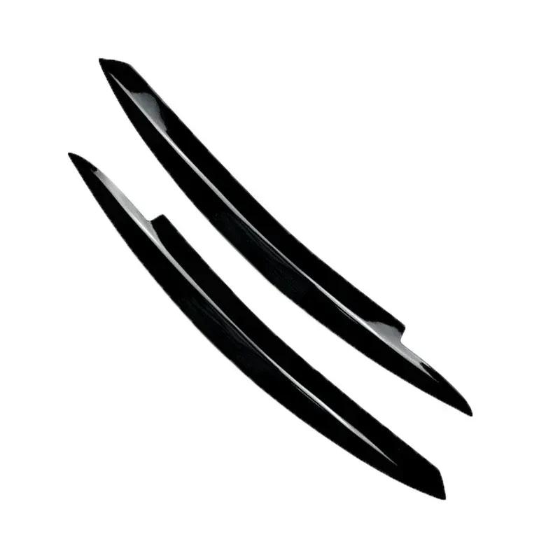 2Pcs Black Headlight Eyebrow Eyelid Cover ABS Decorative Trim Fit for VW Golf 6 MK6 GTI GTR 2008-2013 Car Accessories