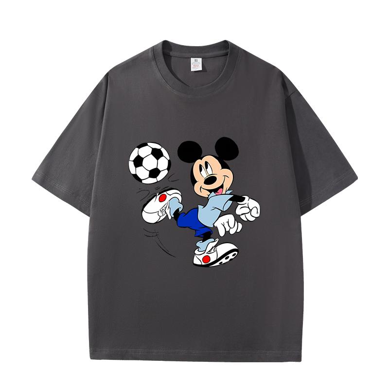 D06-94 MINISO 2026 Summer High-quality Printed Pure Cotton Shoulder Style Men's and Women's Round Neck Short Sleeved Couple T-shirt