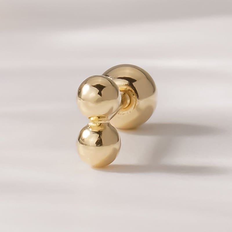 JEWNEL 14K Tiny Double Ball Piercing