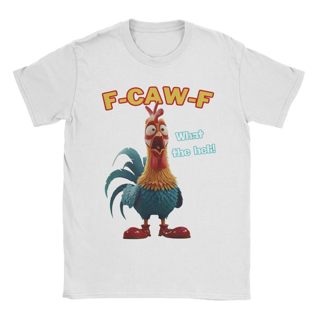 Herren Lustiges Huhn F-Kräh-F Was zum Teufel T-Shirt Geflügel Humor 100% Baumwolle Oberteile Lustiges Kurzarm-T-Shirt Druck T-Shirt