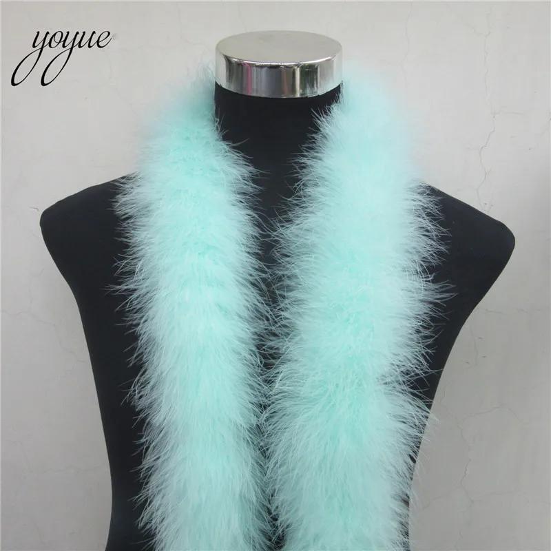 DIY YOYUE 50g 2meters Long Fluffy Feather Boa Dyed Turkey Feather Strip For Party/carnival Costumes/party Shawl Ostrich feather Boa