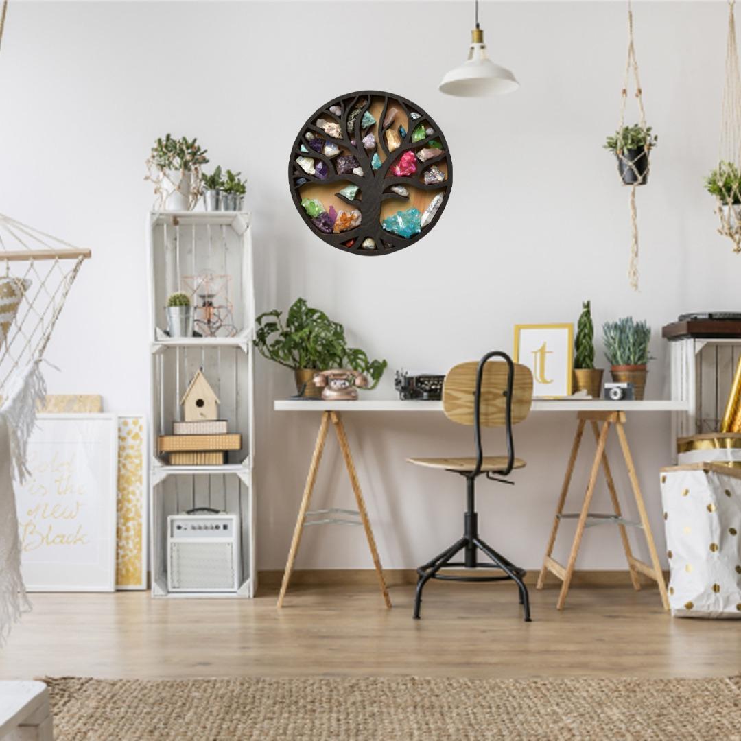 Хрустальный камень Стеллаж для выставки товаров Древо жизни Форма Хрустальная полка — фото 7