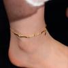New Versatile Opal Bamboo Anklet Joint High Foot Chain Women's Niche Design Fashionable Personality Versatile