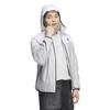Adidas Rdy Hooded Windbreaker Jacket Light Gray Heather Solid a Jersey Top with a Small Logo and Regular Men's Wind. (KWX77), Gray/White (JG8532),