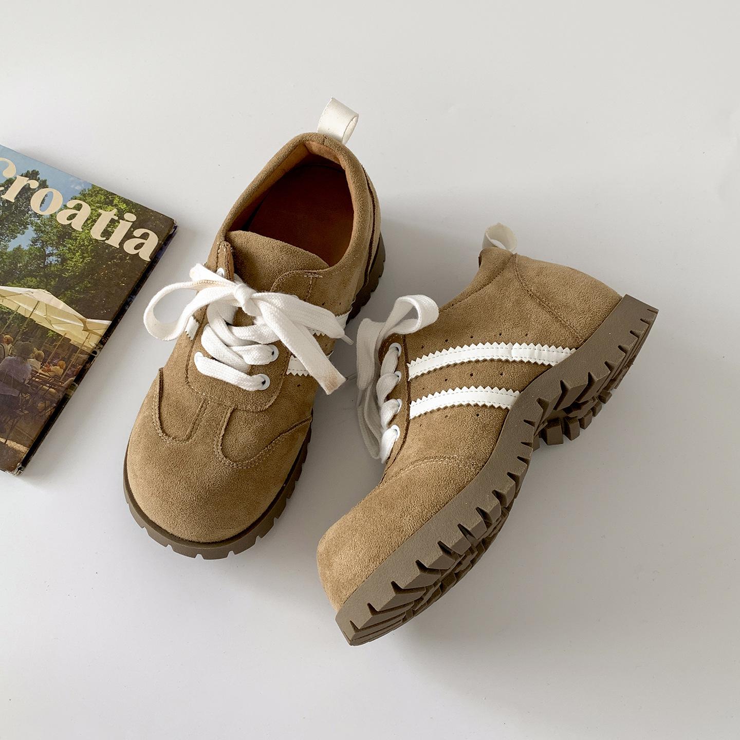 

Красные ретро кроссовки с круглым носком, толстой подошвой и внутренней танкеткой, женские, новая летняя повседневная универсальная спортивная обувь Birken 39 хаки