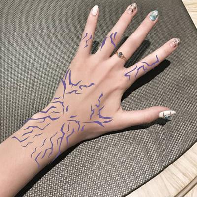 Temporary Tattoo Stickers Waterproof Body Art Long-lasting Cosplay Tattoos Stickers for Parties Festivals Concerts Role Playing Props