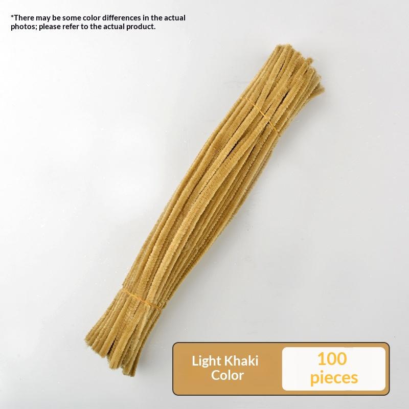 100Pcs Chenille Stems Toys Diy Strips Twist Bar Anvil Wire Craft Pipe Creative Hobby Children Plush Stick Chenille Sticks