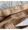 Versatile Solid Color Straw Beach Bag – Large Capacity Vacation Handbag