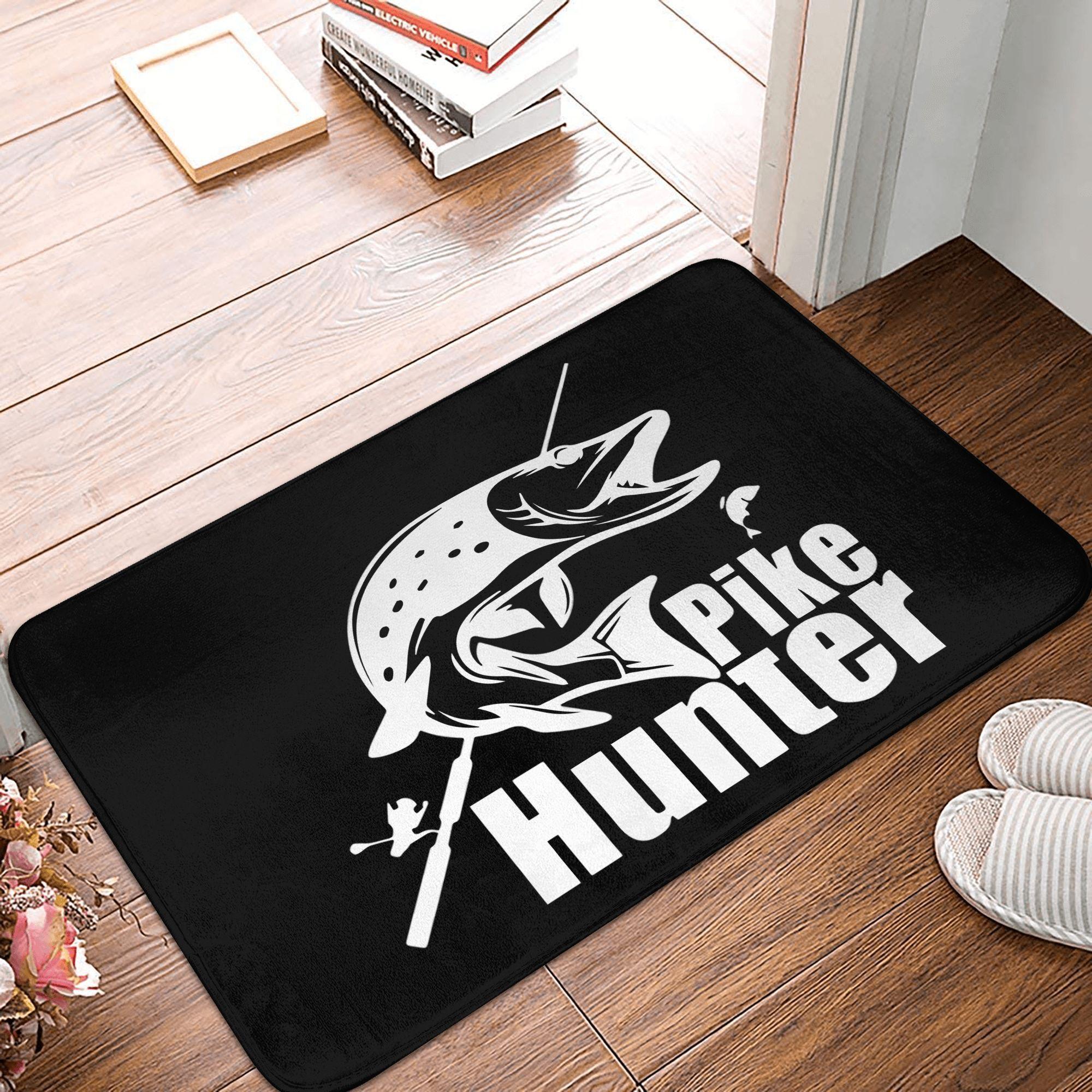 

Fishinger Carp Fish Fisherman Front Door Floor Entrance Mats Outdoor Bath Kitchen Doormat Garden Carpet Rug 40cmx60cm