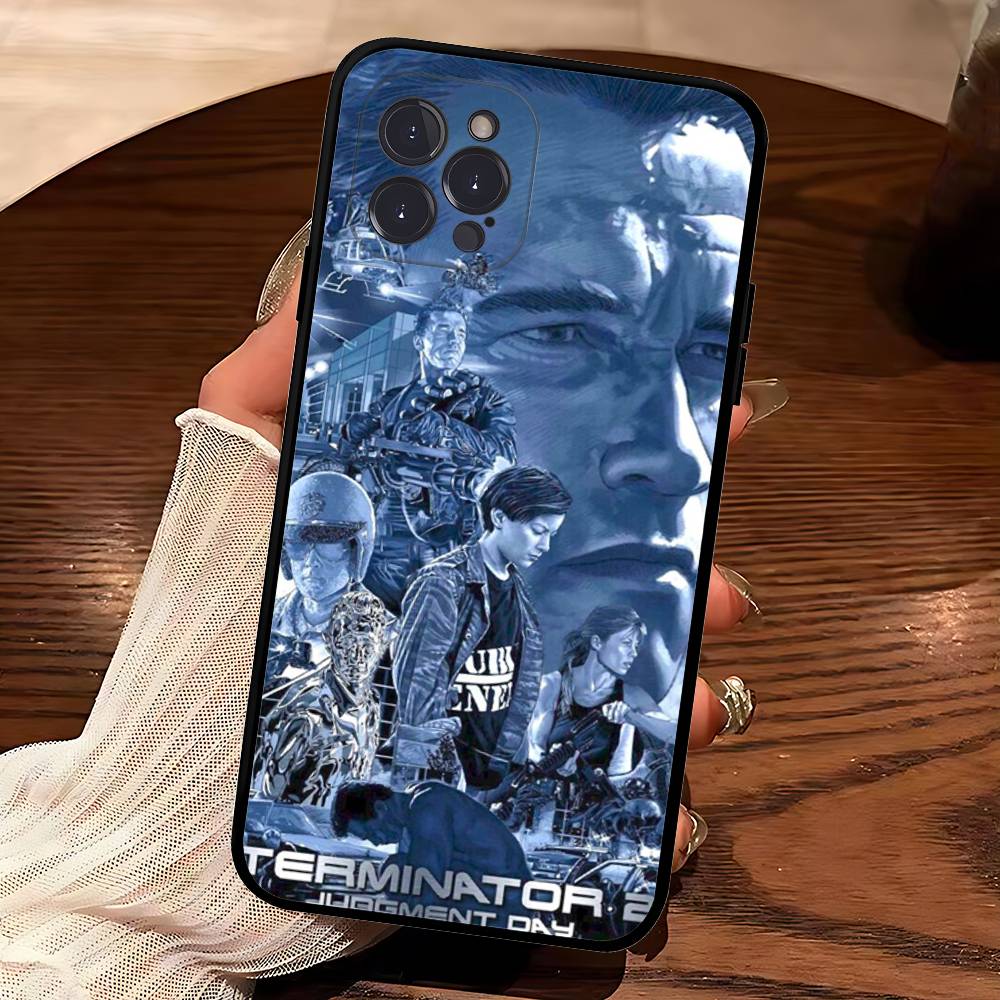 Sci Fi Movie The T-Terminator For Iphone 17 16 15 11 13 14 Pro Max Plus 12 Mini Black Shell Cover Phone Case