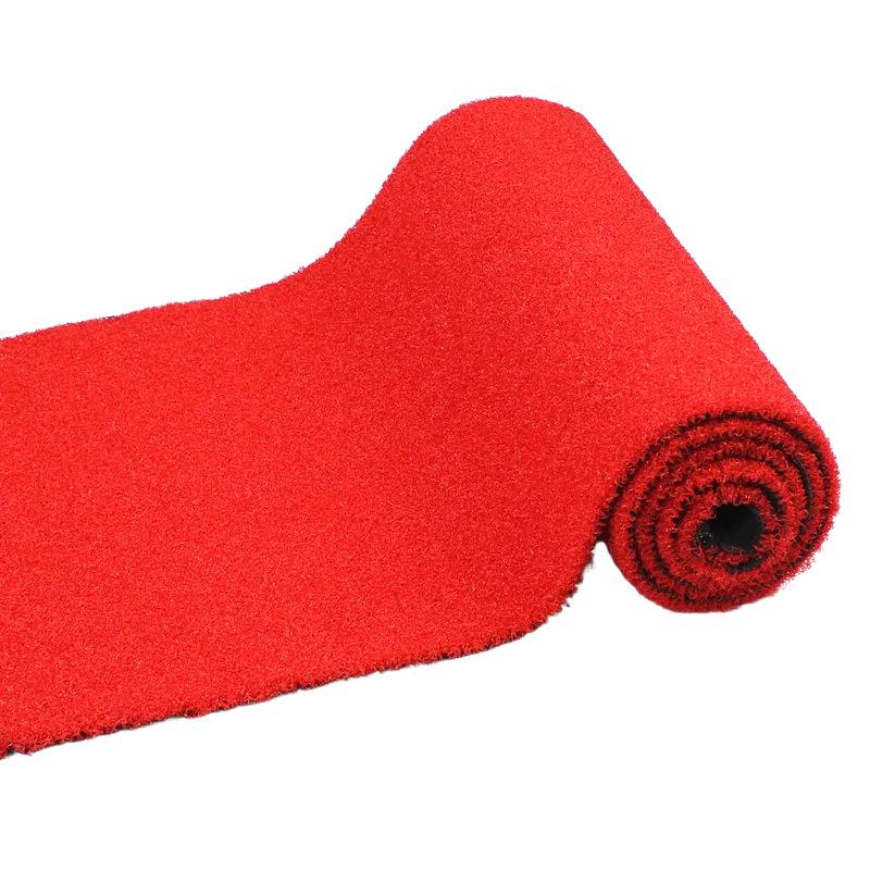 Simulation Red Bentgrass Carpet: Soundproof, Stain-Resistant Mat for Gateball Fields, Courtyards, and Wedding Areas.
