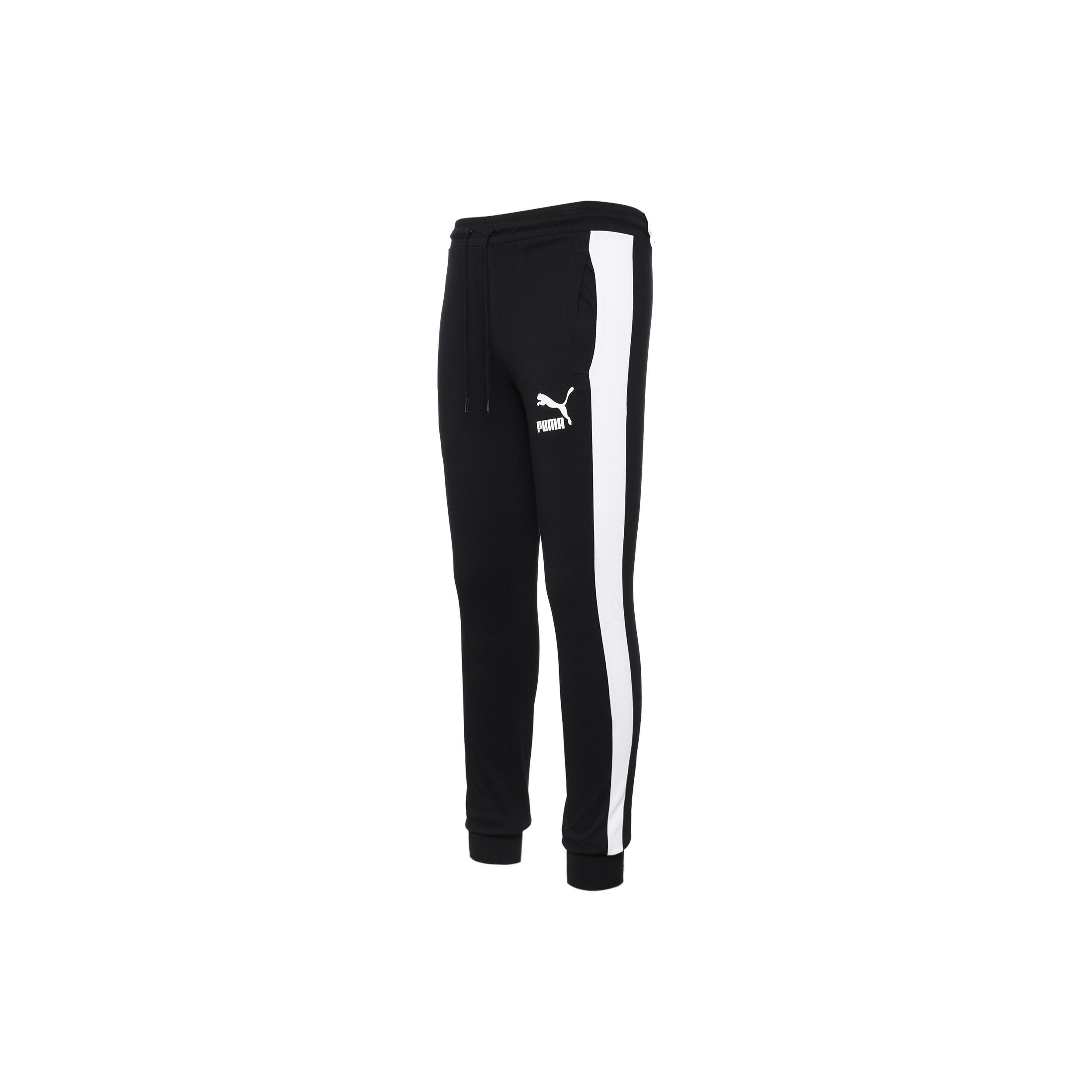 PUMA Iconic T7 Track Pants Black White Men s 597471-01 M