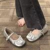 French Evening Breeze Gentle Mary Jane Women's Shoes 2025 Autumn New Skirt Grandma Soft Sole Silver Fairy Single Shoes