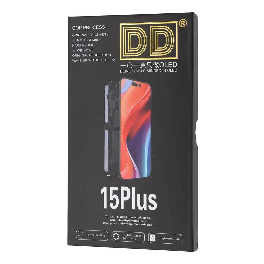 DD Für iPhone 15 Plus Grad C Weiches OLED-Display und Digitizer Baugruppe Ersatzteil (Ohne Logo)