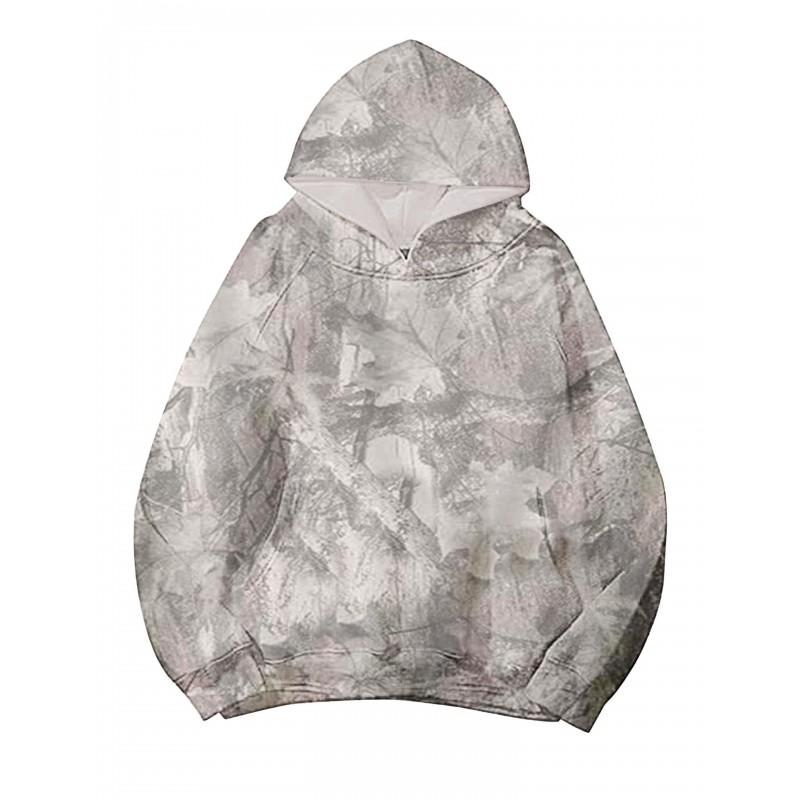 Womens Oversized Hooded Sweatshirt With 3D Print Loose Fit Casual Top 2025