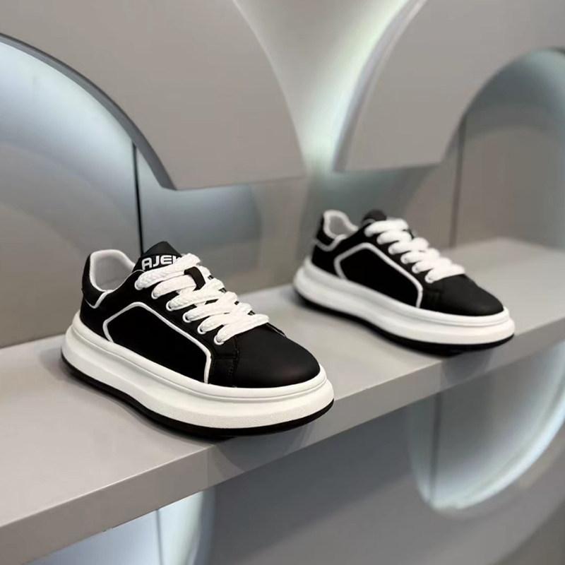 Autumn New Leather Youth Casual Board Shoes Platform Niche Low-top Sports Shoes Aj