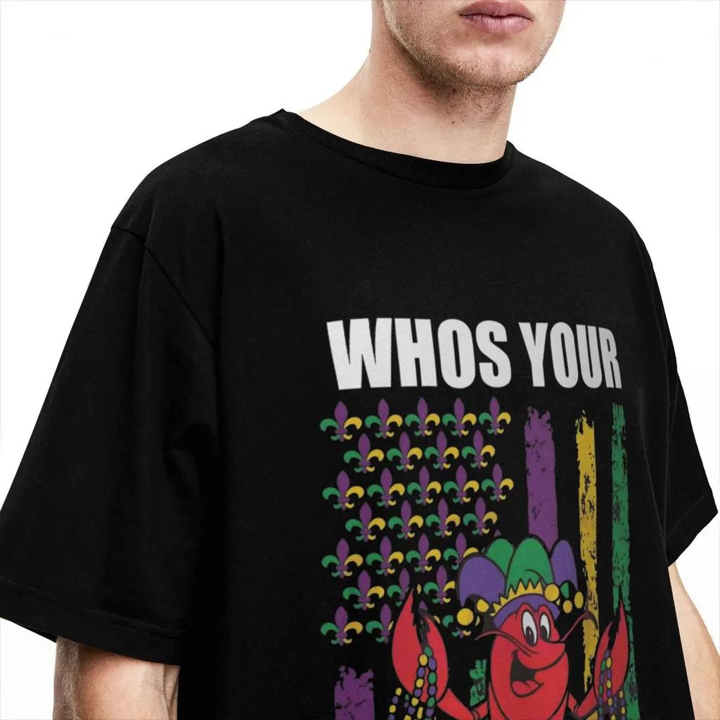 Men Women's Funny Mardi Gras Shirts Apparel Novelty Crawdaddy Crawfish Jester Beads T Shirt Tee Clothing New Arrival