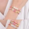 Pack of 8 Trendy Adjustable Bracelets Bohemian Beaded Jewelry with Love Charm Rainbow Colors Gift for Women and Girls