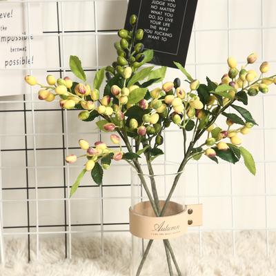 Olive Branch Artificial Flowers for House Home Festival Decoration Flores Olive Berries Fake Plants