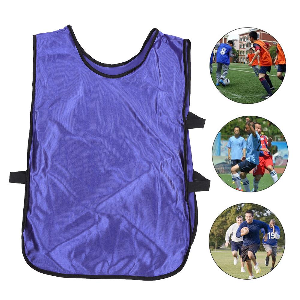 12pcs Purple Adult Training Vest Nylon Team Practice Pinnies Free Size for Football Basketball Fitness