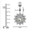 9 Stück/Set Sexy Hängende Bauchnabelringe Bauchnabelpiercing Kristall