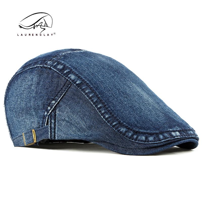 Unisex Summer Duckbill Cap: Washed Denim, Breathable Newsboy Style