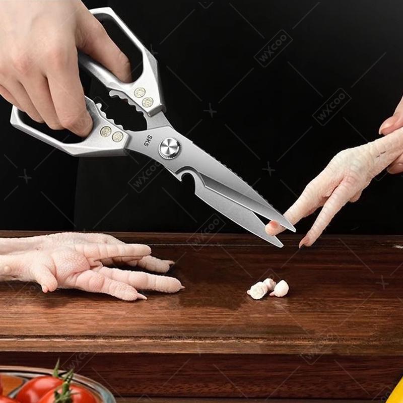 Kitchen Scissors Professional Chicken Bone Meat Fish Turkey Vegetables Scissors Stainless Steel Heavy Duty Shears Cutter