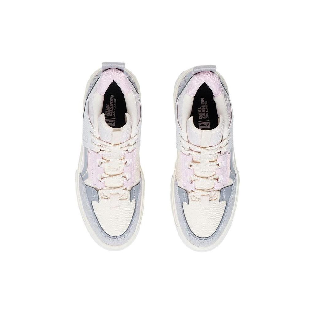 Li Ning Textile, Synthetic Leather Slip Resistant, Abrasion Resistant, Height Increasing Mid Top Skateboard Shoes AGCS240-3