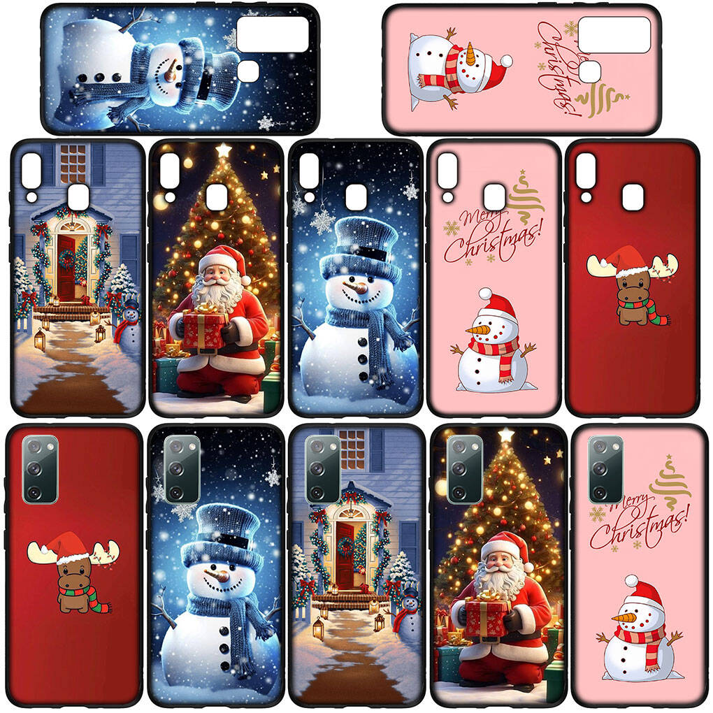 Case for iPhone 17 16 15 Xiaomi Poco F8 F7 X7 X6 M8 C85 C75 C71 Redmi Note 14 13 12 11 Pro Max A3 A4 14C 13C 15C Santa Claus Gift Merry Christmas Deer