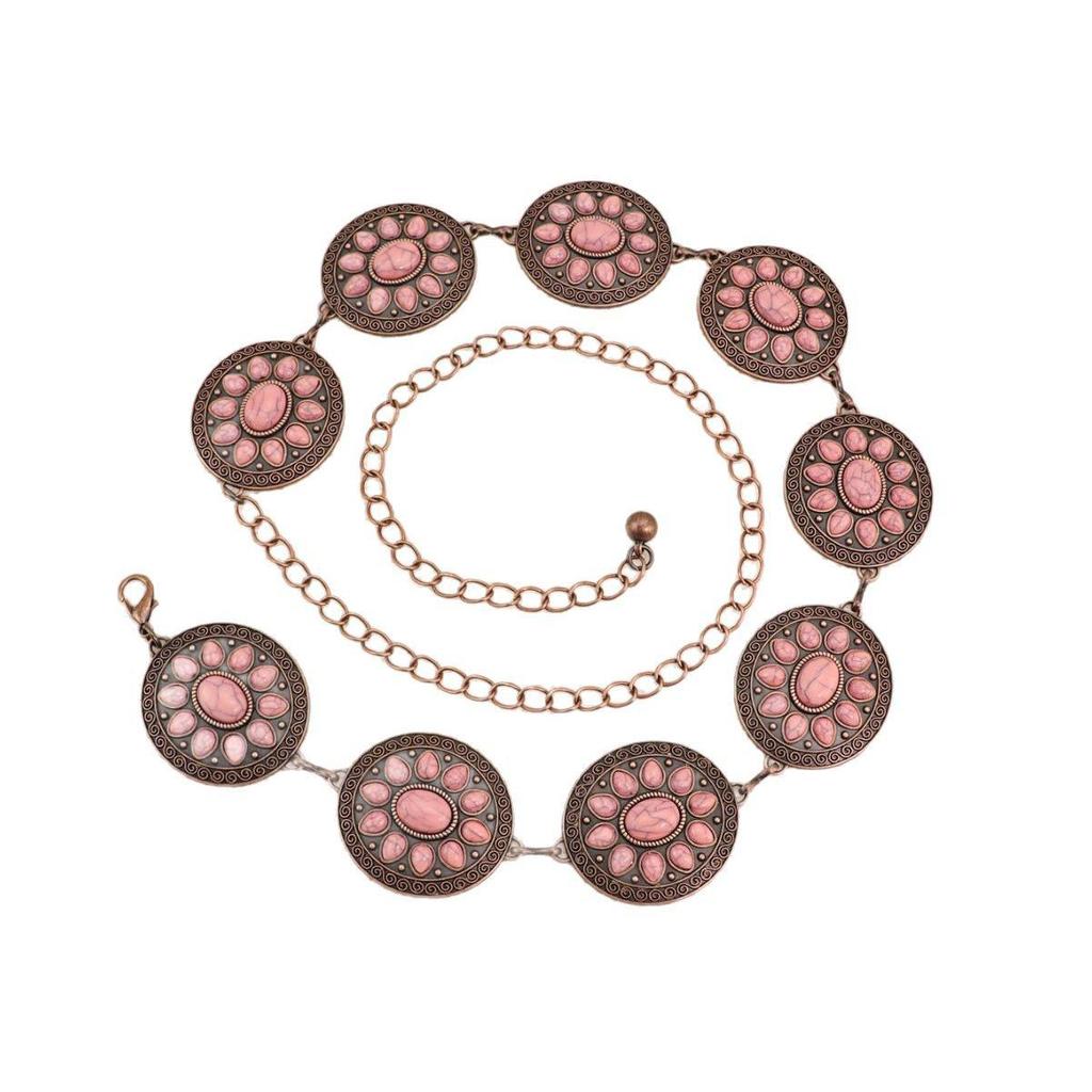 Sunflower Retro Bohemian Metal Waist Chain for Women – Ethnic Handmade Jewelry Belt
