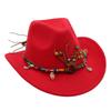 Hot-Selling Western Cowboy Hat Ethnic Style Stage Hat Warped Edge Fedora Hat British European And American Style