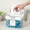 3pcs Large Capacity Laundry Pod Containers with Automatic Pop-Up Lid Sealed & Organized Laundry Room Storage Transparent Plastic