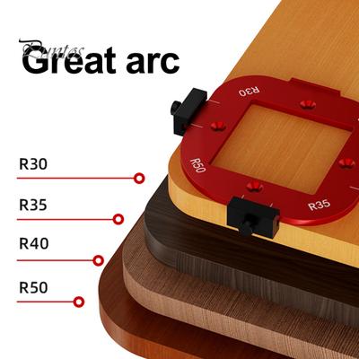 1/2Pcs Ecke Radius Routing Vorlagen R10 R15 R20 R25 R30 R35 R40 R50 Aluminium Legierung Quick Jig Router Bit Vorlagen mit Abnehmbare Klemme für
