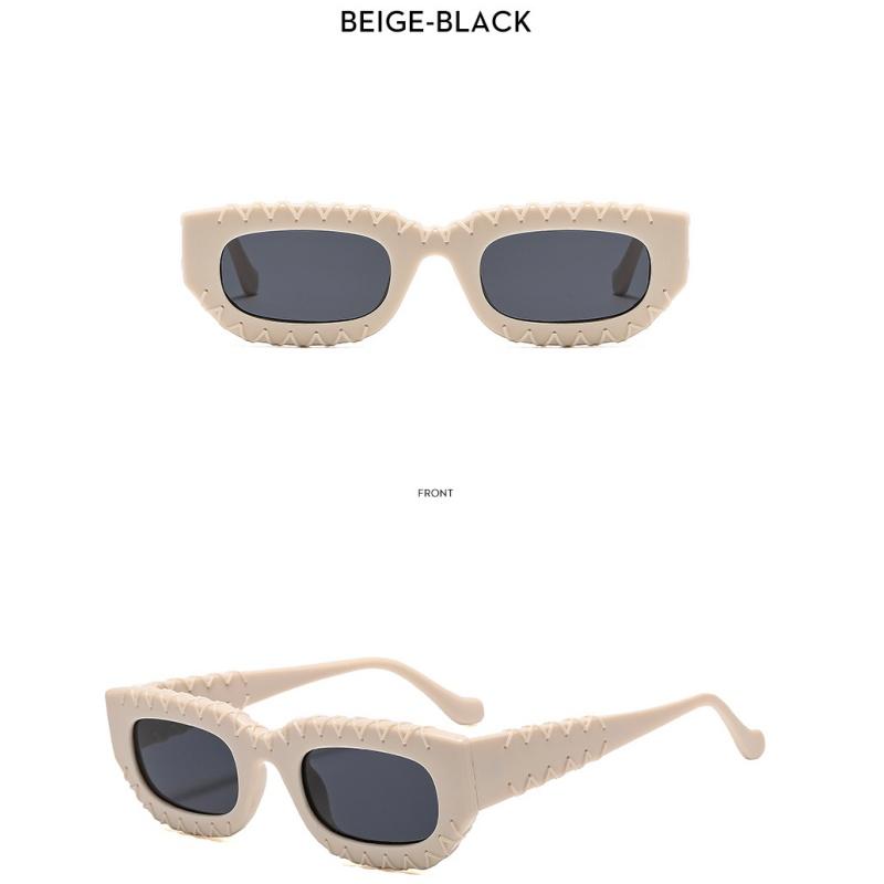 Women's sunglasses, men's and women's fashion square braided sunglasses