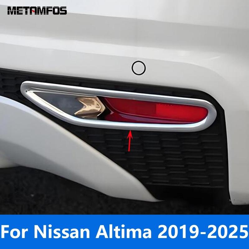 Rear Fog Light Lamp Cover Trim For Nissan Altima -2024 2025 Chrome Foglight Bumper Foglamp Protector Accessories Car Styling