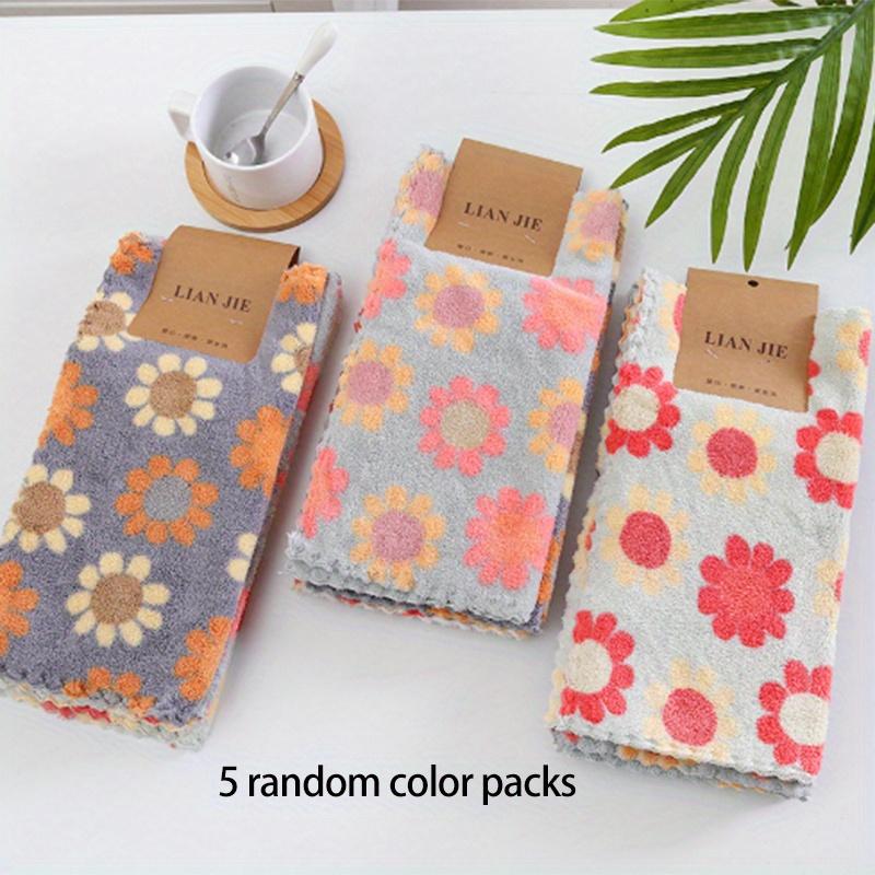 

Ultra-soft bohemian-style facial towels 5-pack, quick-drying, highly absorbent, no chemical additives 5pcs