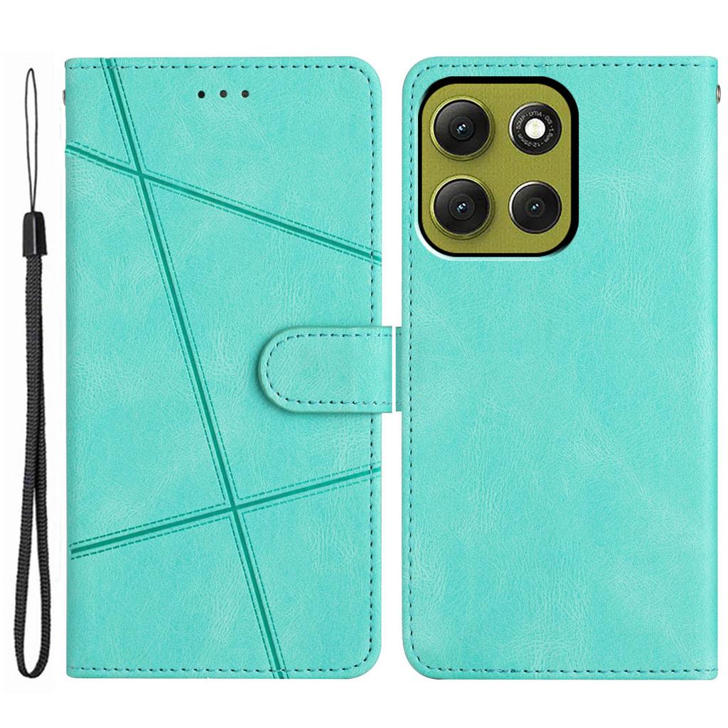 Für Motorola Moto G86 5G Brieftasche Hülle Liniengeprägtes Hautgefühl Leder Klapphandyhülle