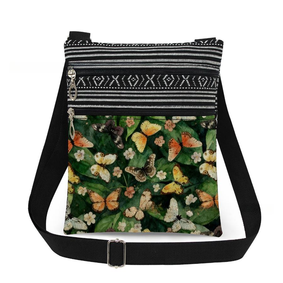 1PC Butterfly Print Tote Bags Women Shoulder Handbags Postman Package 6957 CLE